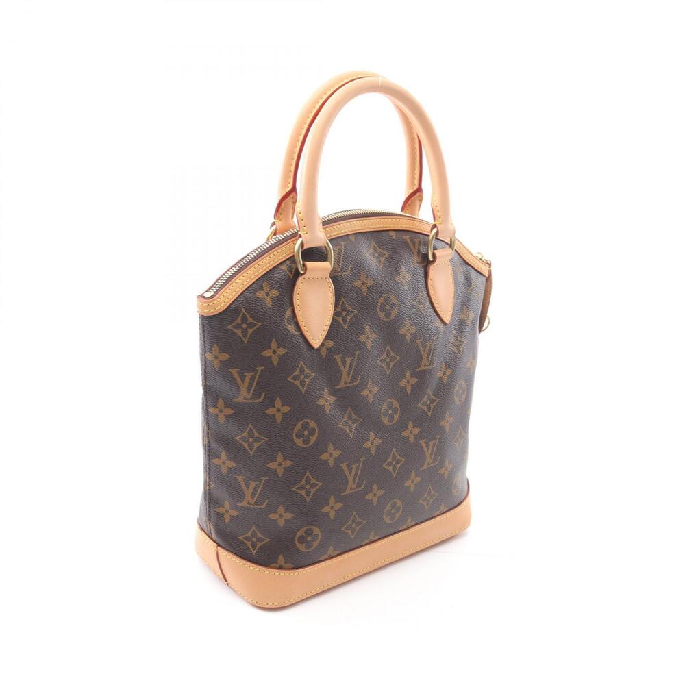 Louis Vuitton Lockit Monogram Handbag Canvas Leather Brown